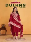 Dulhan By Seamore Roman Silk Embroidery Kurti With Bottom Dupatta Exporters In India